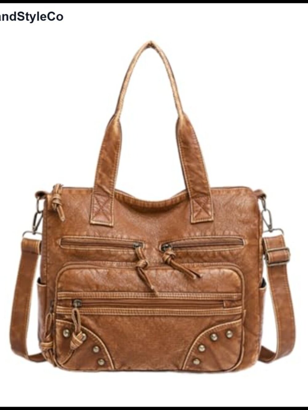 Hobo Handbag Top Handle Satchel Purse Faux Leather
